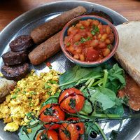 English breakfast at Indigo Greens - Duke St Market in Liverpool