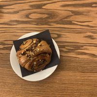 chocolate bun  at Piekarnia Aromat in Warsaw