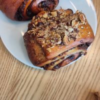 Cocholat and nuts croissant at Piekarnia Aromat in Warsaw