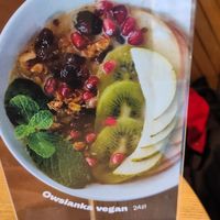 Warm Granola with fruits at Piekarnia Aromat in Warsaw