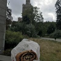 Wegańska drożdżówka z czekoladą / vegan chocolate sweet bun at Piekarnia Aromat in Warsaw