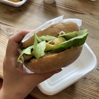 GF Sacred Burger w/ cheeze  at Sacred Space in Hebden Bridge