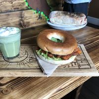 Vegan blt 

Homemade facon is delicious
 at Sacred Space in Hebden Bridge