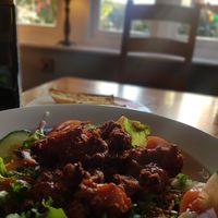 The lovely BBQ cauliflower salad at The Fox in Yate