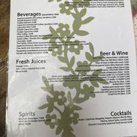 Menu  at Yiasemi in Athens