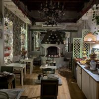 inside seating at Yiasemi in Athens