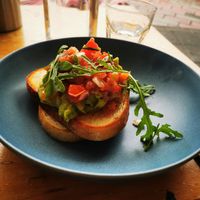 Smashed avocado on bread at Cortado in Picton