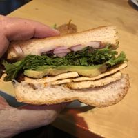 Peruvian sandwich at Labyrinth Press Company in Jamestown