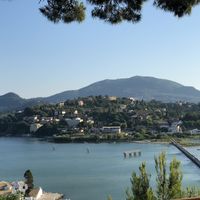 The view from the outdoor seating  at Kukutsi in Corfu
