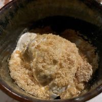 Chocolate-coffee sorbet with peanuts, caramel and cream at Eppo in Antwerpen