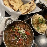 chana masala, tandoori roti, basmati rice  at Masala Spice in Goleta