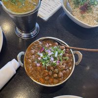 Lentil Dal and chickpea masala   at Masala Spice in Goleta