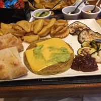 Vegetarian burger with cheddar cheese at B'Corner in Pescara