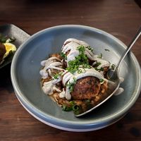 Cauliflower meat balls  at Ballard's in Thornbury