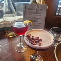 Gin sour non alc and whiskey cocktail that I can’t remember because it was duckin strong 🦆   at Ballard's in Thornbury