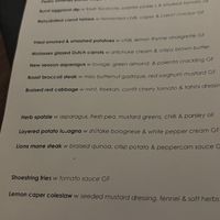 Menu  at Ballard's in Thornbury