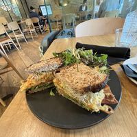 vegan breakfast sandwich   at Hello 123 in Montreal