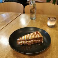 Carrot cake at Hello 123 in Montreal