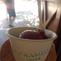 Vegan Beetroot chocolate ice cream! at Unframed Ice Cream in Cape Town