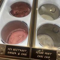 Raspberry coconut sign missing on offer too  at Unframed Ice Cream in Cape Town