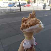 Very melty at Levendula Kezmuves Fagylaltozo in Budapest