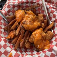 Cheesy fries at Galaxy Rune in Seattle