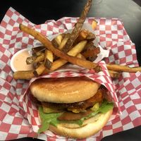 Hellboy + fries at Galaxy Rune in Seattle
