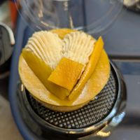 Mango yuzu cheesecake at Foodhisattva in Cleveland Heights