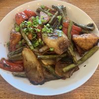 String beans and tofu  at Foodhisattva in Cleveland Heights