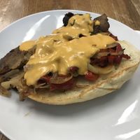 The cheese steak  at Foodhisattva in Cleveland Heights