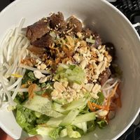 #48 Vermicelli bowl w/ veggie BBQ pork, herbs & veggies (Bun thit nuong) at Hoa Dang Vegetarian Restaurant in San Jose