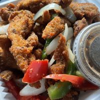 Fried oyster mushrooms at Hoa Dang Vegetarian Restaurant in San Jose