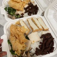 Pho - when you ask for no faux meats and extra vegetables and get some sort of faux meat, fried tofu and no vegetables and you just got home and the restaurant is now closed lol at Hoa Dang Vegetarian Restaurant in San Jose
