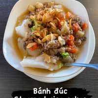 Steamed savory coconut rice cake appetizer  #Veganuary at Hoa Dang Vegetarian Restaurant in San Jose