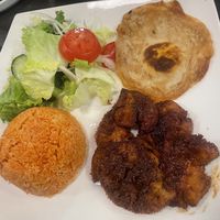 Chicken tomato rice with “egg”😲 at Hoa Dang Vegetarian Restaurant in San Jose