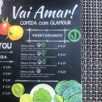 Menu vegetariano at Hamburgueria da Praia in Costa Da Caparica