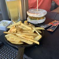 Chickpea burger  at Hamburgueria da Praia in Costa Da Caparica