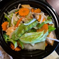 Stir fry with tofu, vegan sauce at Mekong Kitchen in Hurricane