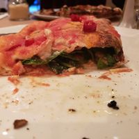 Inside the calzone...vegan mozz and ricotta cheeses, spinach and eggplant! at Da Vinci's in Summer Hill