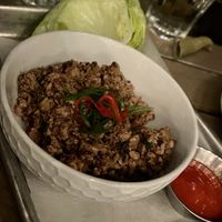 Taco cups  at Nic's on Beverly in Los Angeles