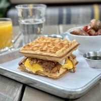 The Waffler Sandwich  at Nic's on Beverly in Los Angeles