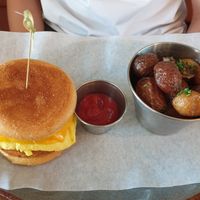 breakfast sandwich at Nic's on Beverly in Los Angeles