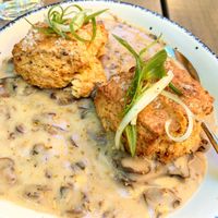 Scallion biscuits  at Nic's on Beverly in Los Angeles