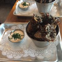 Hen of the woods mushroom starter at Nic's on Beverly in Los Angeles