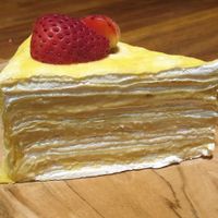 Durian mille crepe at Double Durian - VivoCity  in Central Singapore