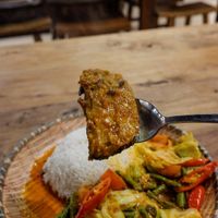 Sambal pepes with fish pieces made with tofu skin at Double Durian - VivoCity  in Central Singapore