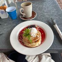 Vegan pancakes!!  at Dragonfly in Broome