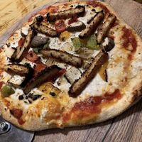 Vegan chicken pizza  at Head of Steam in Hull