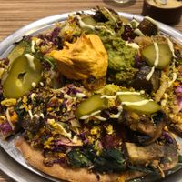 Vegan pizza (so so good!) at Buenos Aires Verde - Gorriti in Buenos Aires