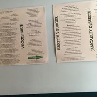 Menu on wall: note how all the places in the food court show up on the same menu. at Veggie Grub in New York City